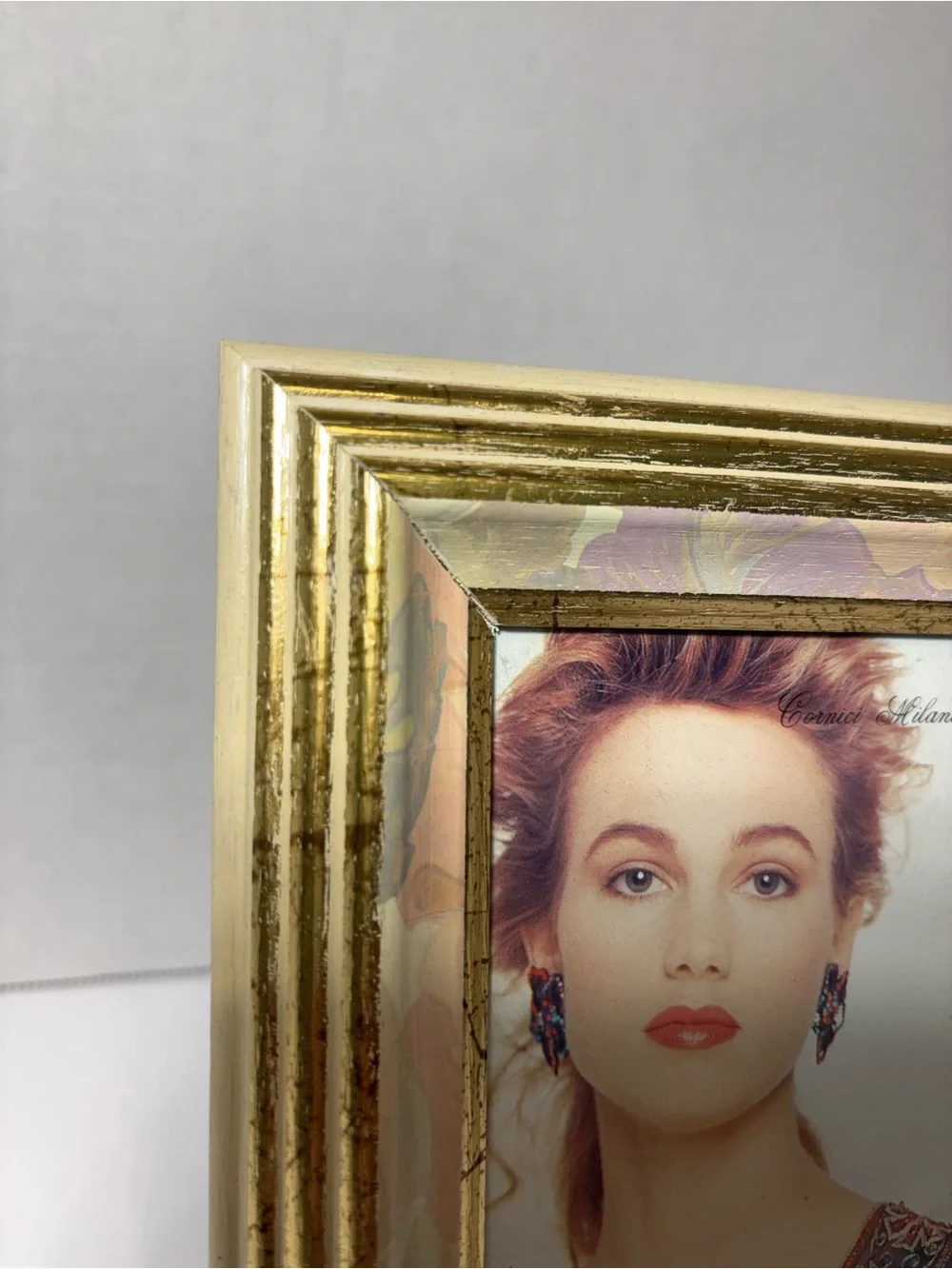 Fetco Floral Gold Accent Picture Frame Wood 3.5 X 5 Photo Cornici Milano #92435